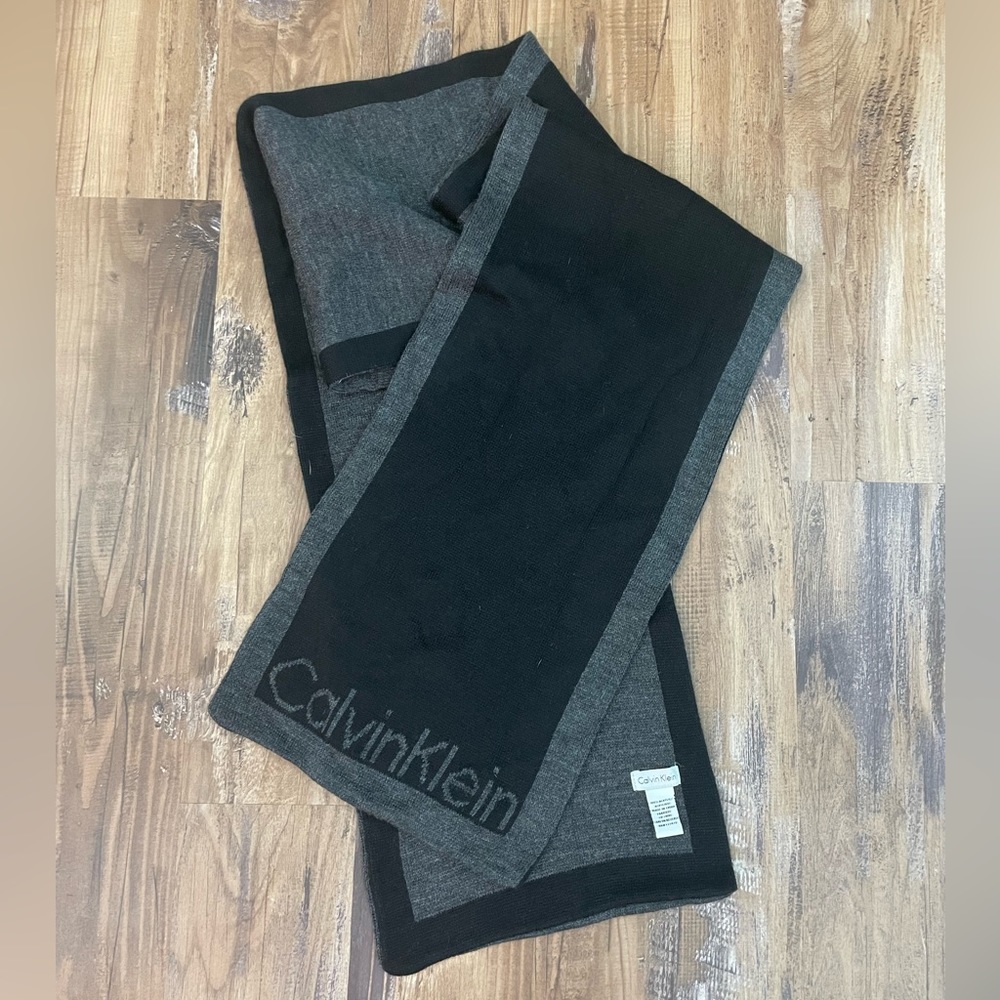 Men’s Grey and Black Calvin Klein Scarf